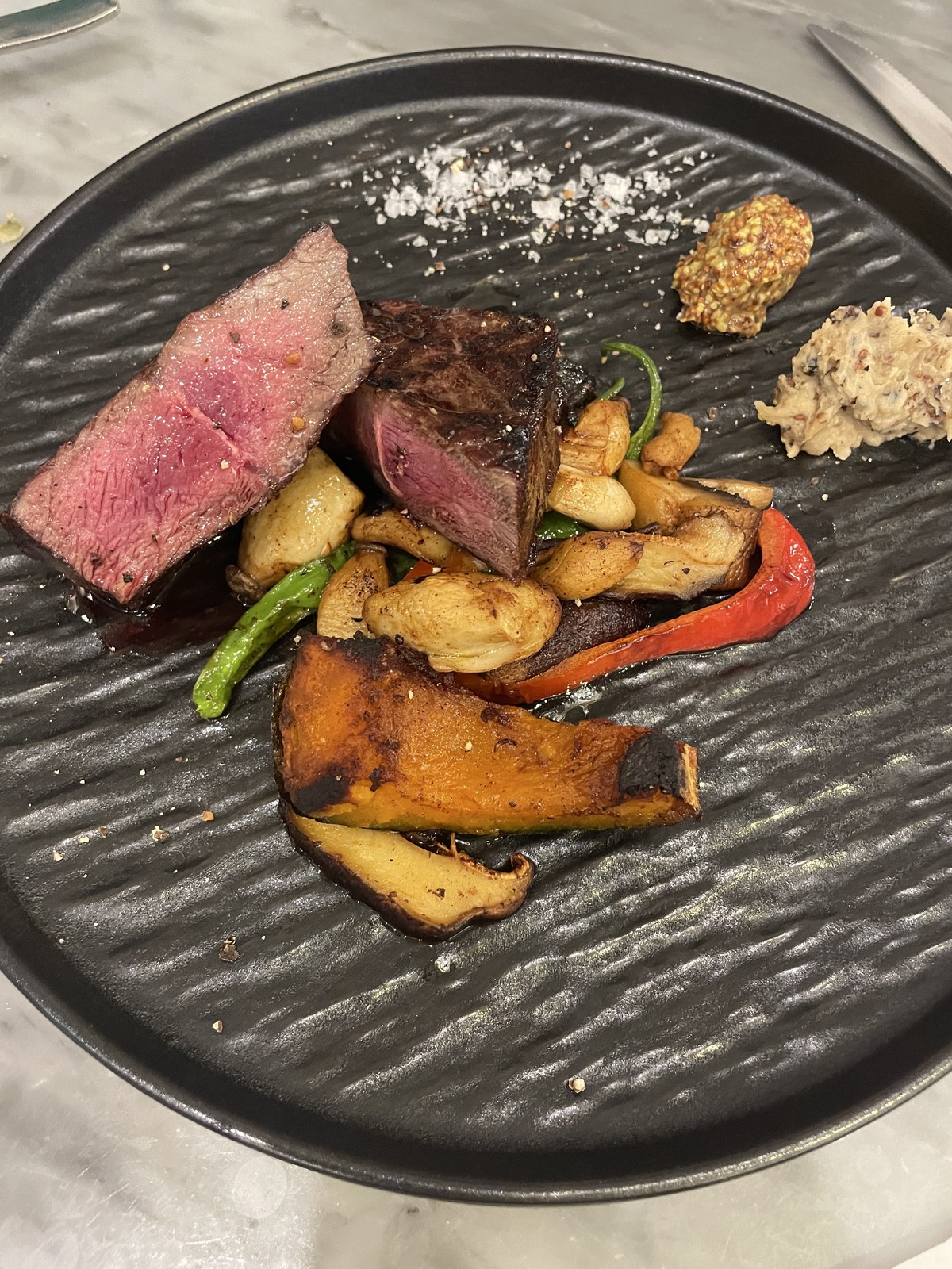 Diablo Pasta + Buchaesal Steak
